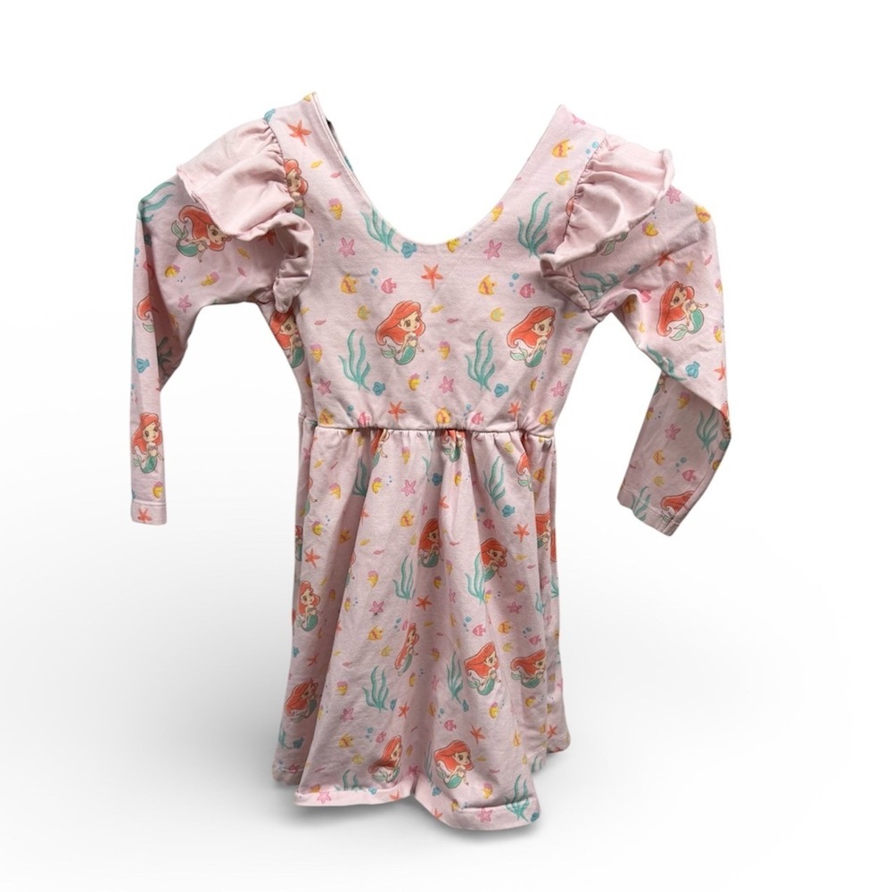 Disney x Monica + Andy Little Girls The Little Mermaid Ariel‎ Print Ruffle Dress